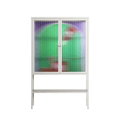 Negroni - Loft Cabinet - Mathilda Kienast - Chalk - Reeded glass