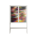 Orbiting Around Herself - Loft Cabinet - Mathilda Kienast - Chalk - Reeded glass