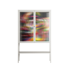 Orbiting Around Herself - Loft Cabinet - Mathilda Kienast - Chalk - Reeded glass