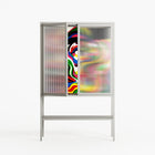 Orbiting Around Herself - Loft Cabinet - Mathilda Kienast - Chalk - Reeded glass