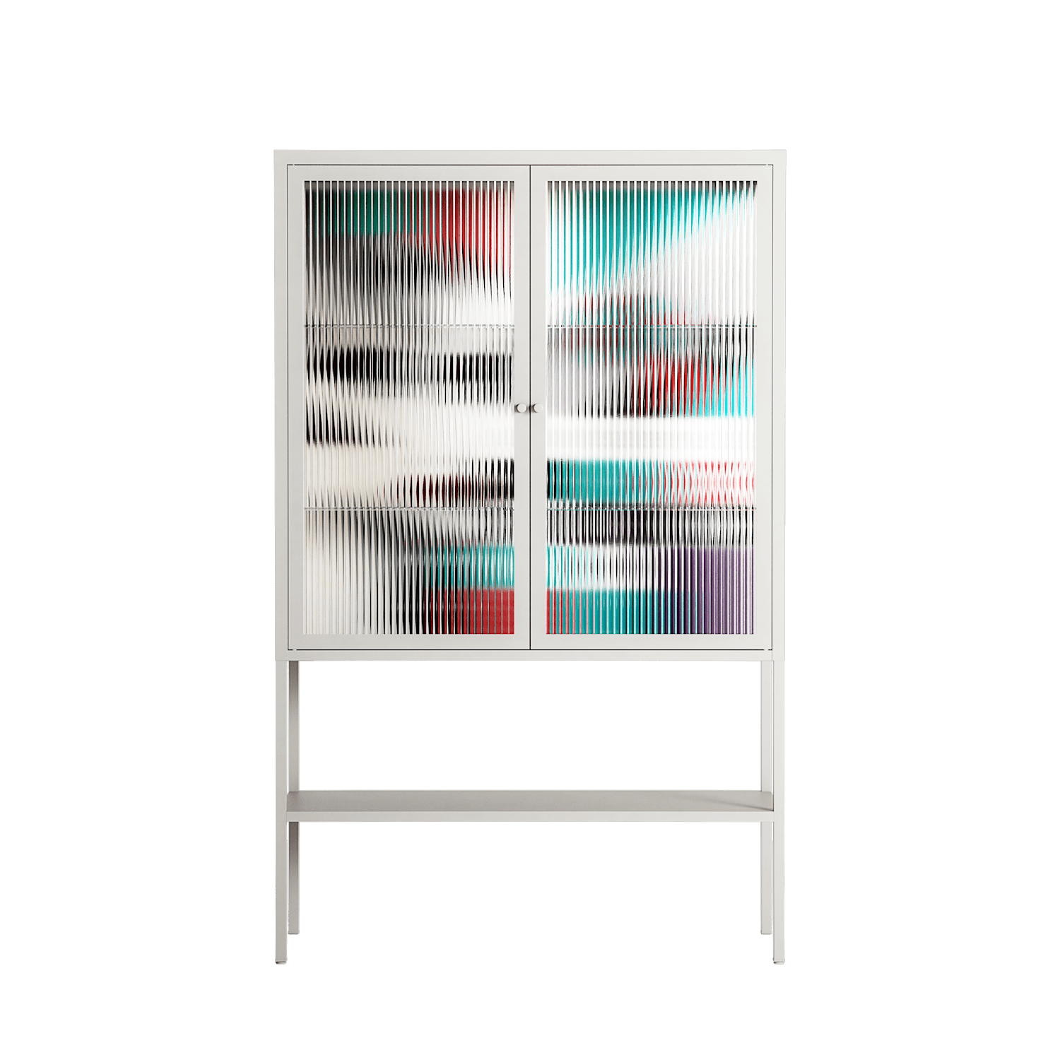 The Dessolution - Loft Cabinet - Mathilda Kienast - Chalk - Reeded glass