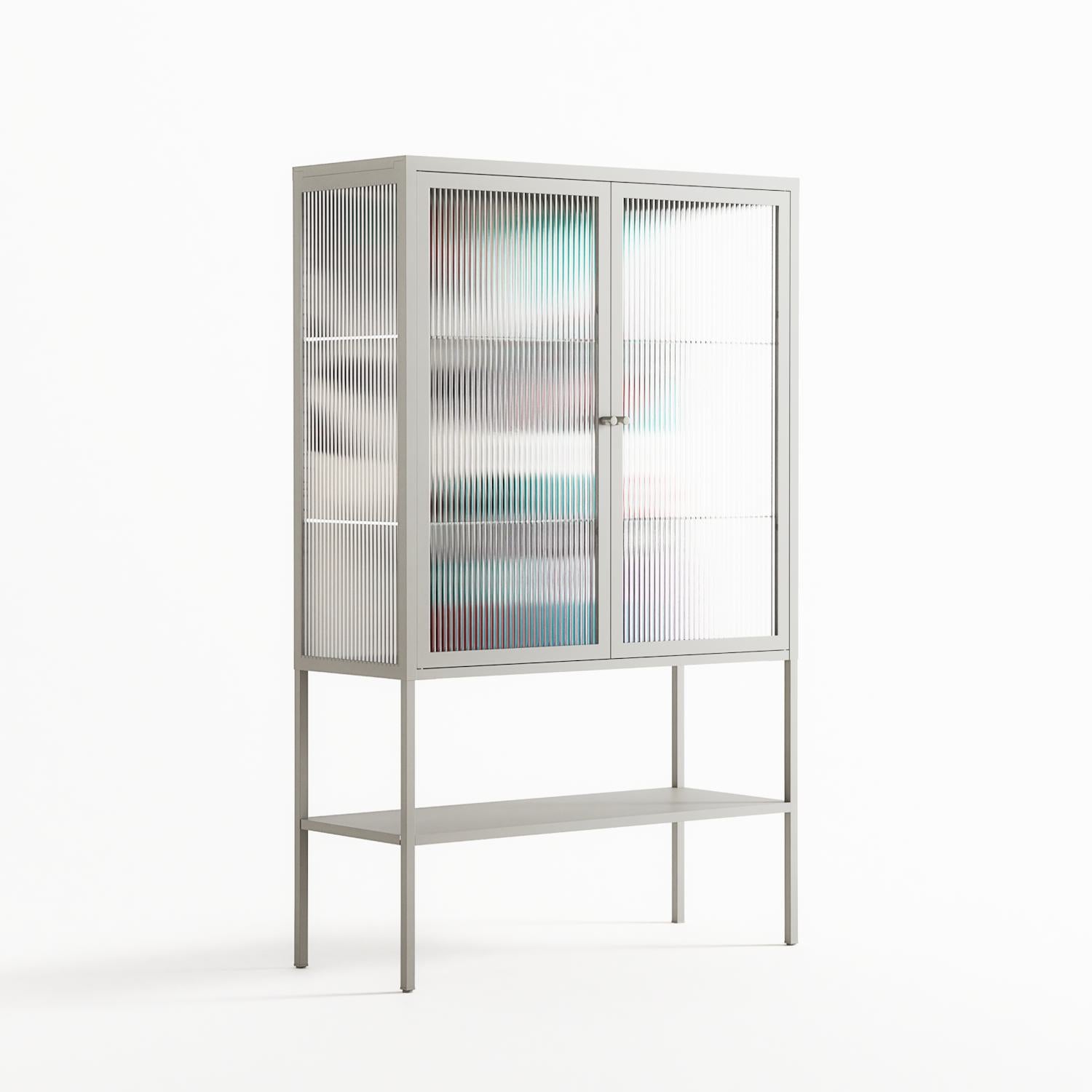 The Dessolution - Loft Cabinet - Mathilda Kienast - Chalk - Reeded glass
