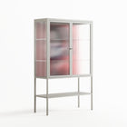 Unseen In Plain Sight - Loft Cabinet - Mathilda Kienast - Chalk - Reeded glass