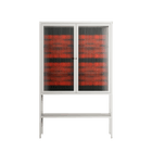 Berry Branch - Loft Cabinet - Ethan Fender - Chalk - Reeded glass