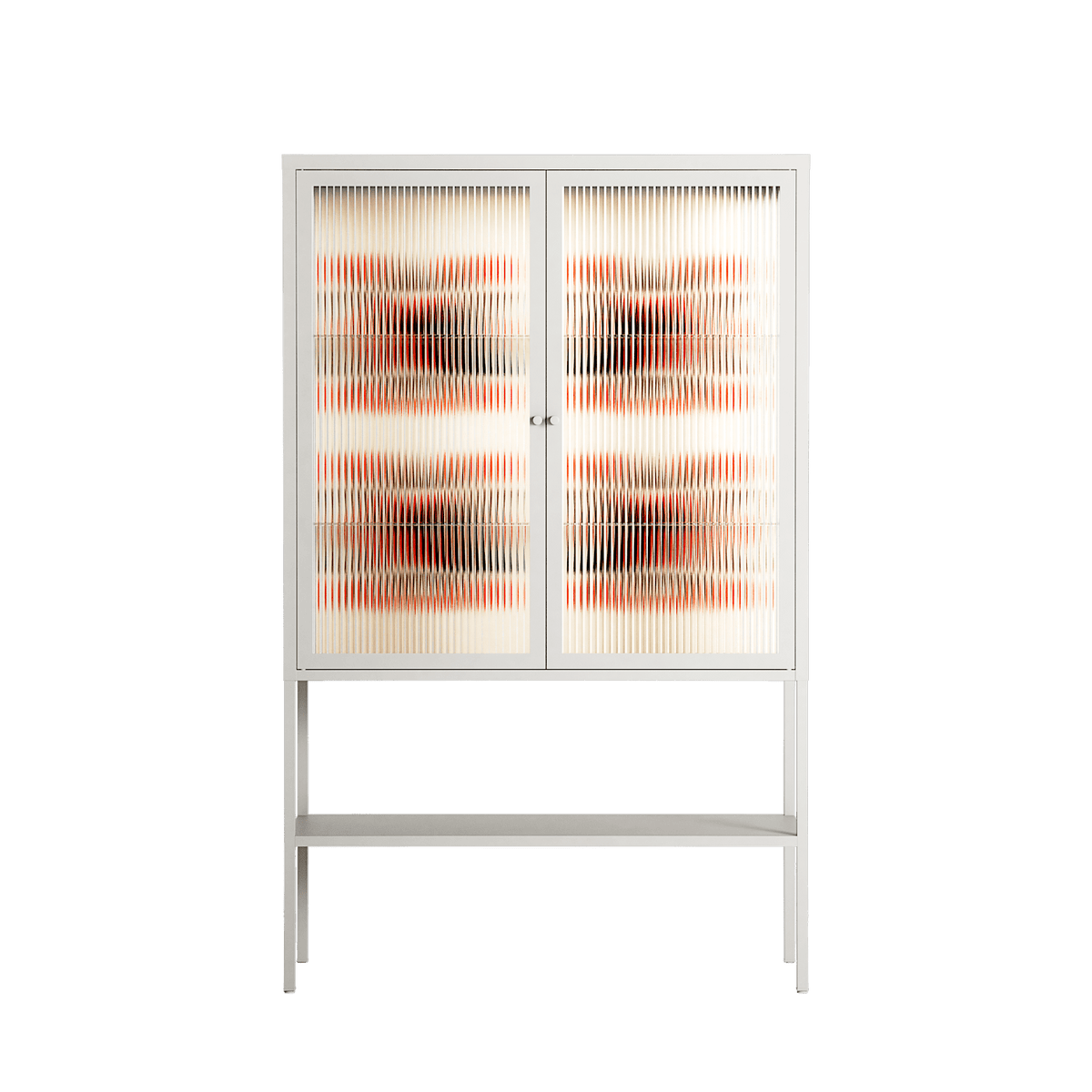 Crow Del Sol - Loft Cabinet - Ethan Fender - Chalk - Reeded glass