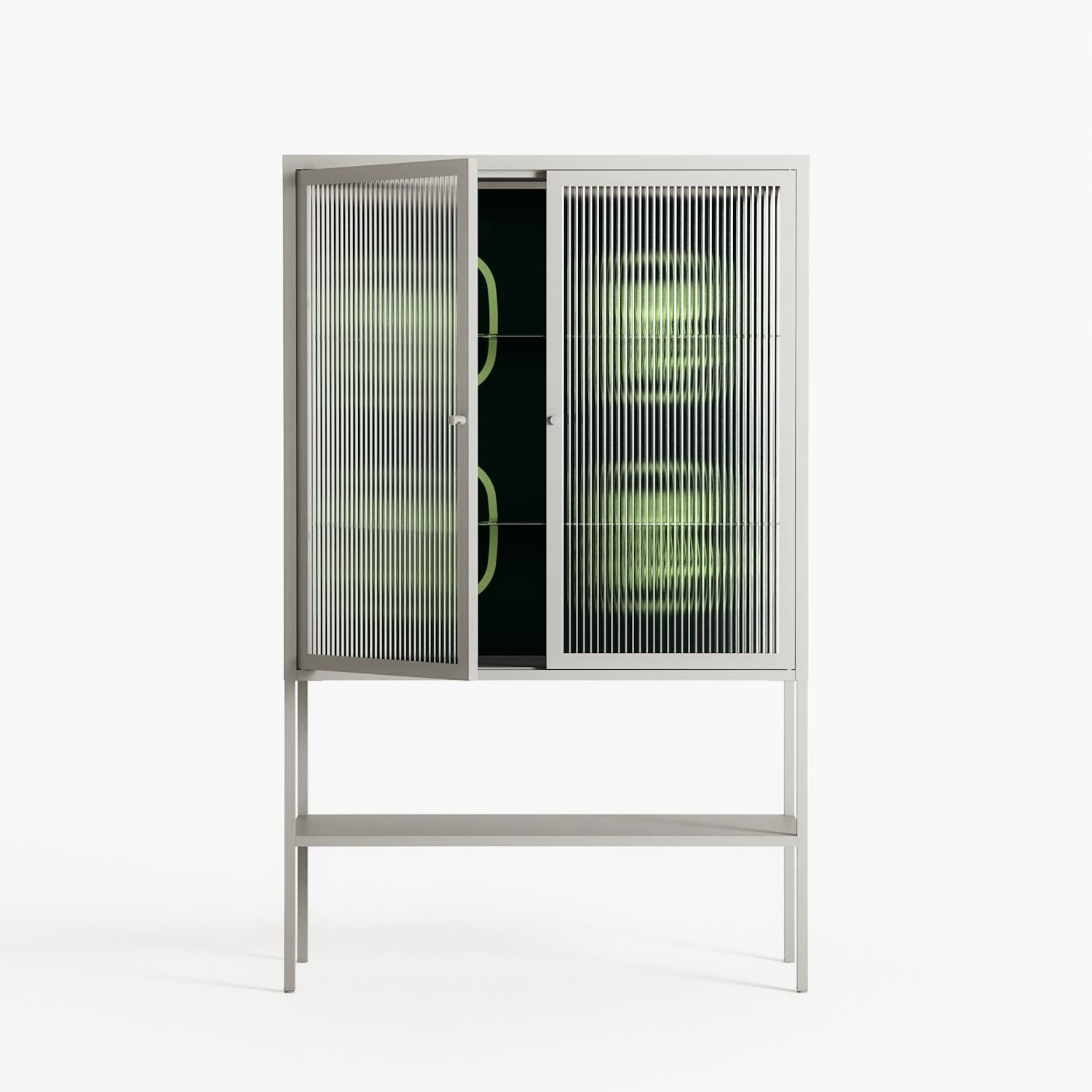 Evergreen Stag - Loft Cabinet - Ethan Fender - Chalk - Reeded glass