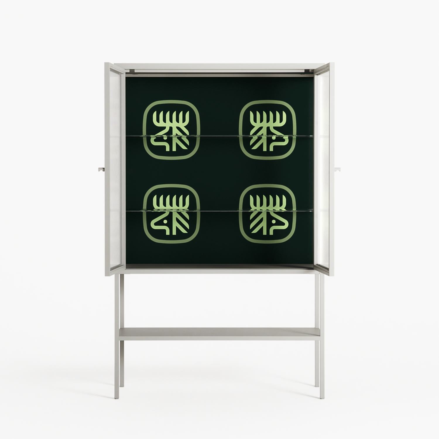 Evergreen Stag - Loft Cabinet - Ethan Fender - Chalk - Reeded glass