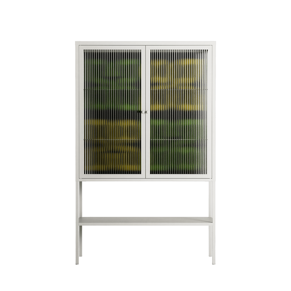 Ultra Bloom - Loft Cabinet - Ethan Fender - Chalk - Reeded glass
