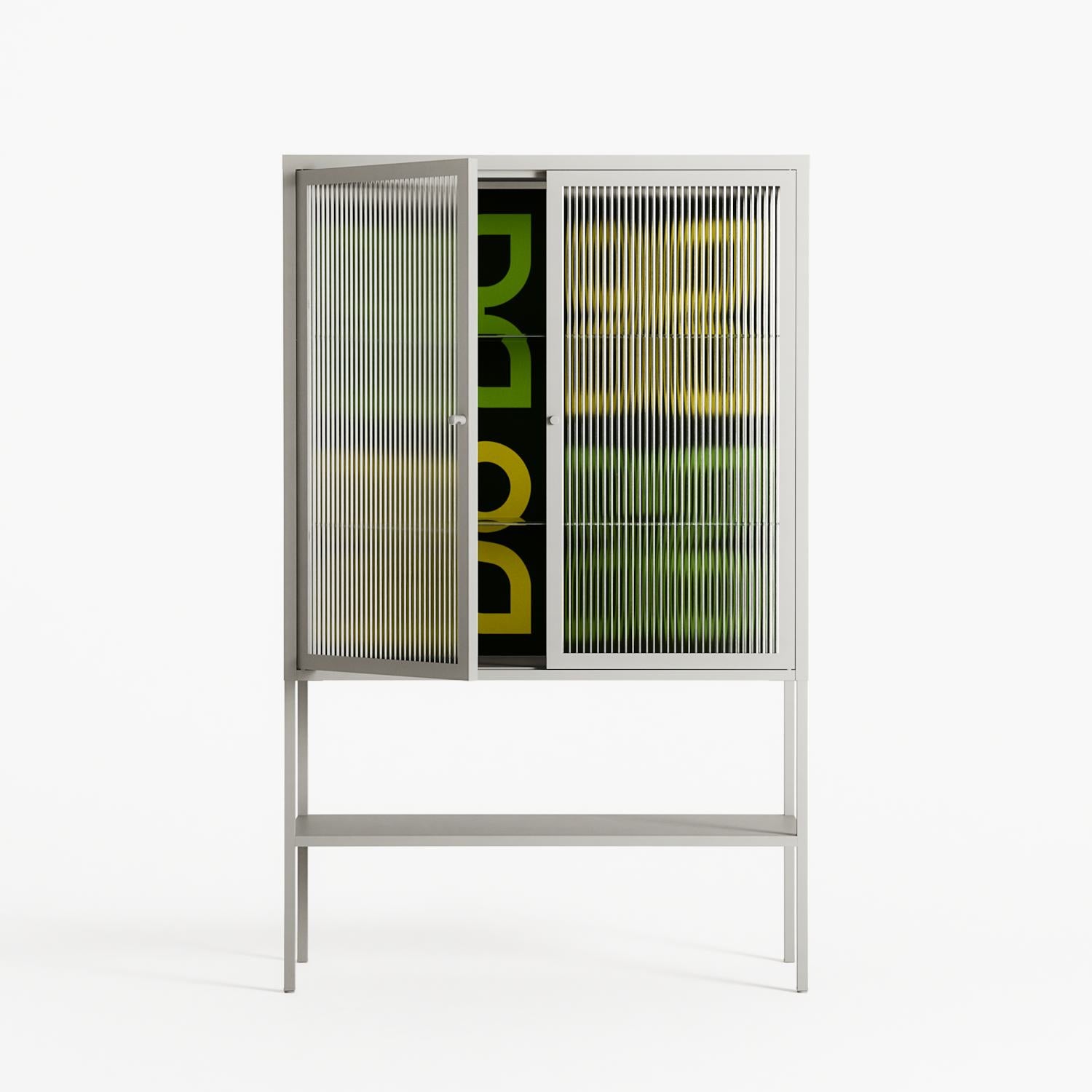 Ultra Bloom - Loft Cabinet - Ethan Fender - Chalk - Clear glass