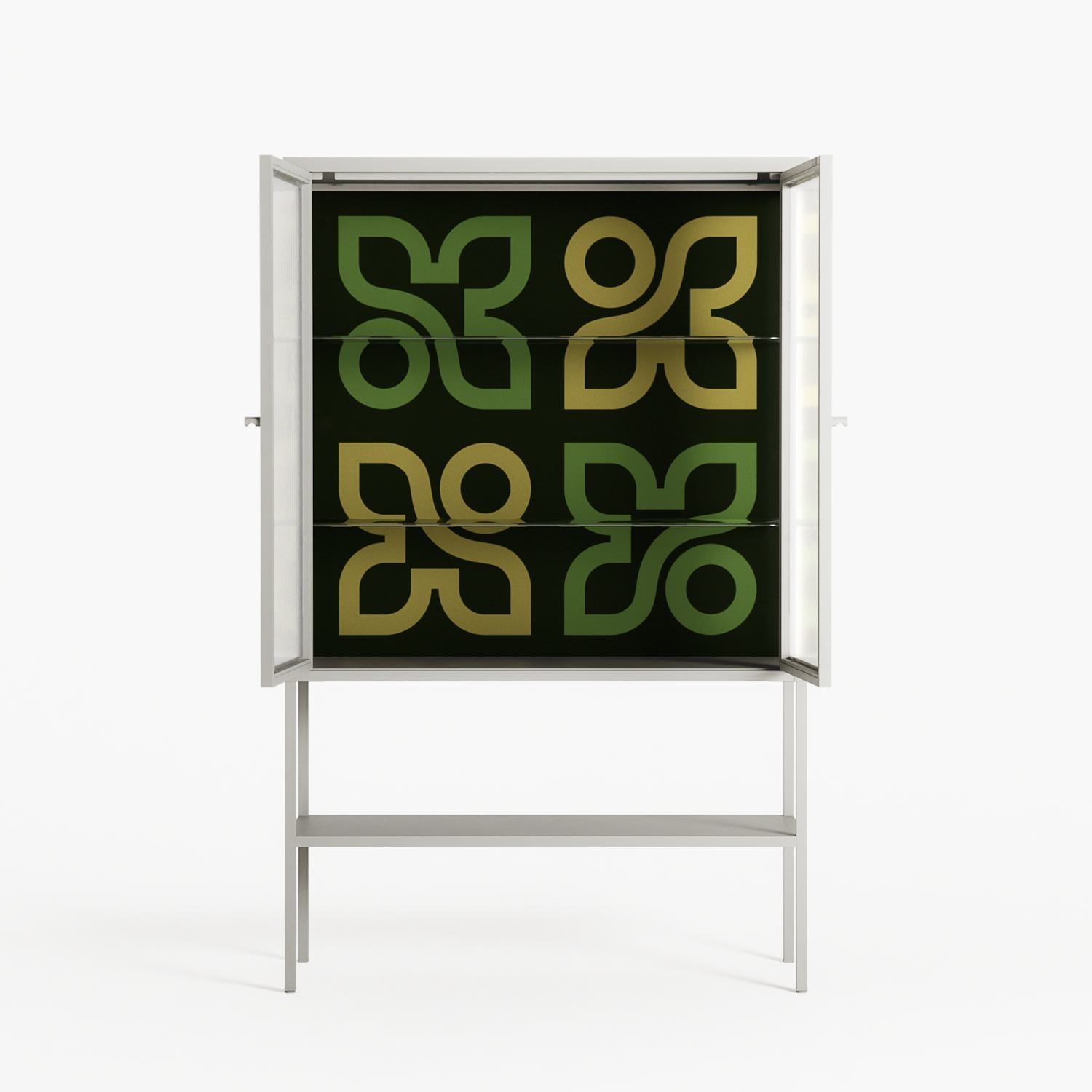 Ultra Bloom - Loft Cabinet - Ethan Fender - Chalk - Clear glass