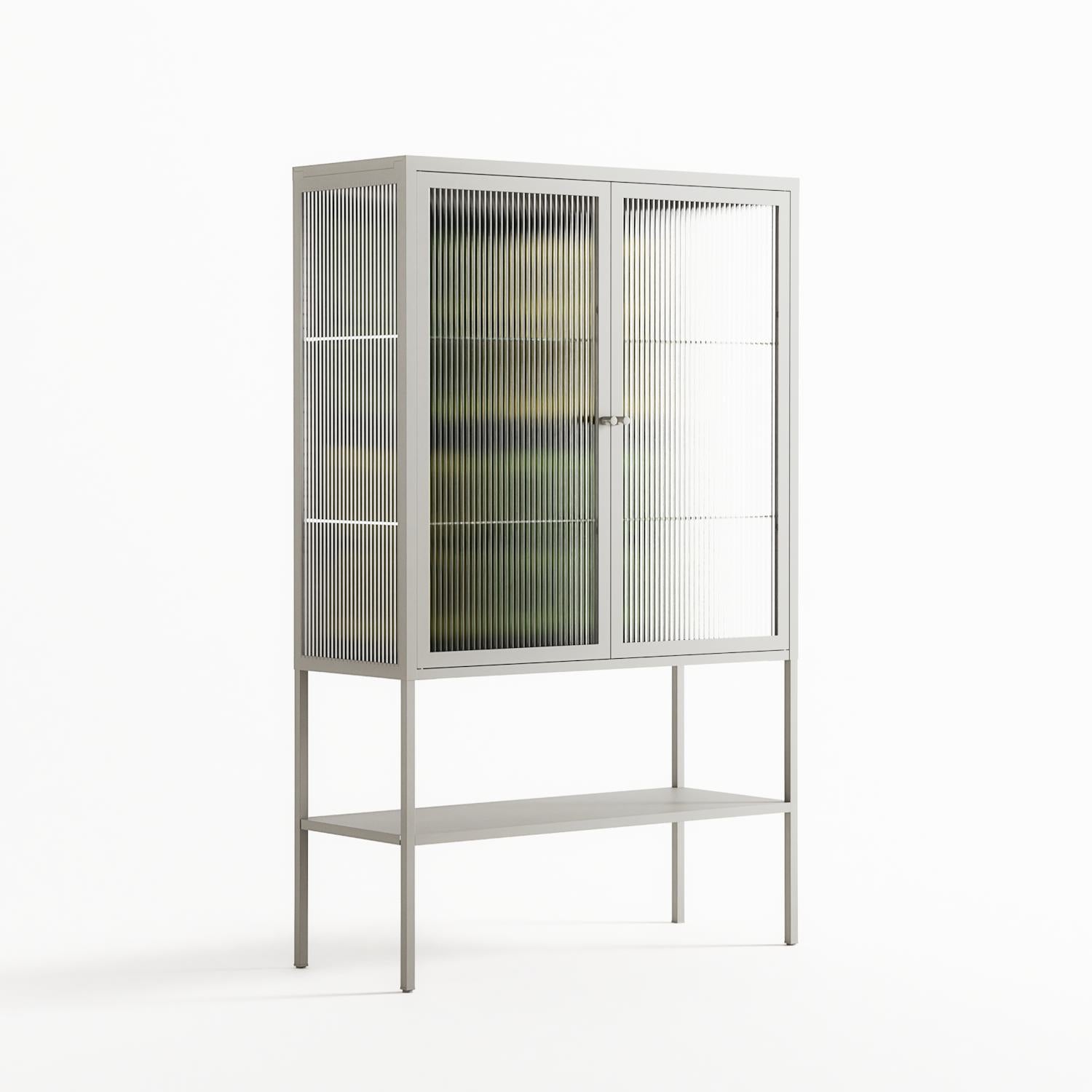 Ultra Bloom - Loft Cabinet - Ethan Fender - Chalk - Reeded glass