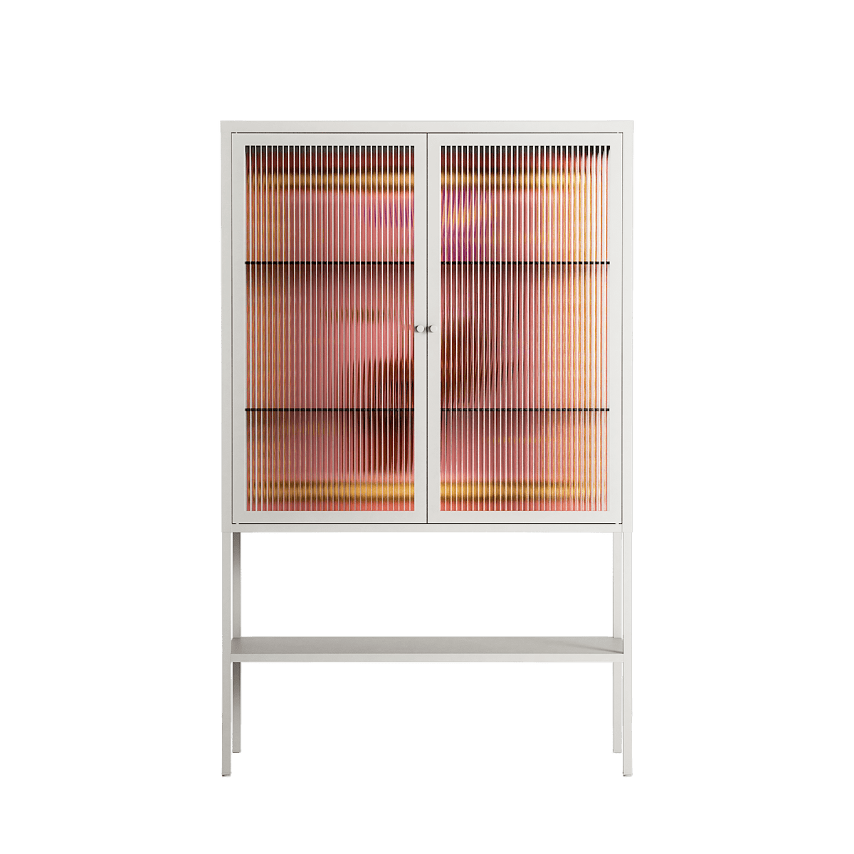 Connect With Nature - Loft Cabinet - Raissa Oltmanns - Chalk - Reeded glass