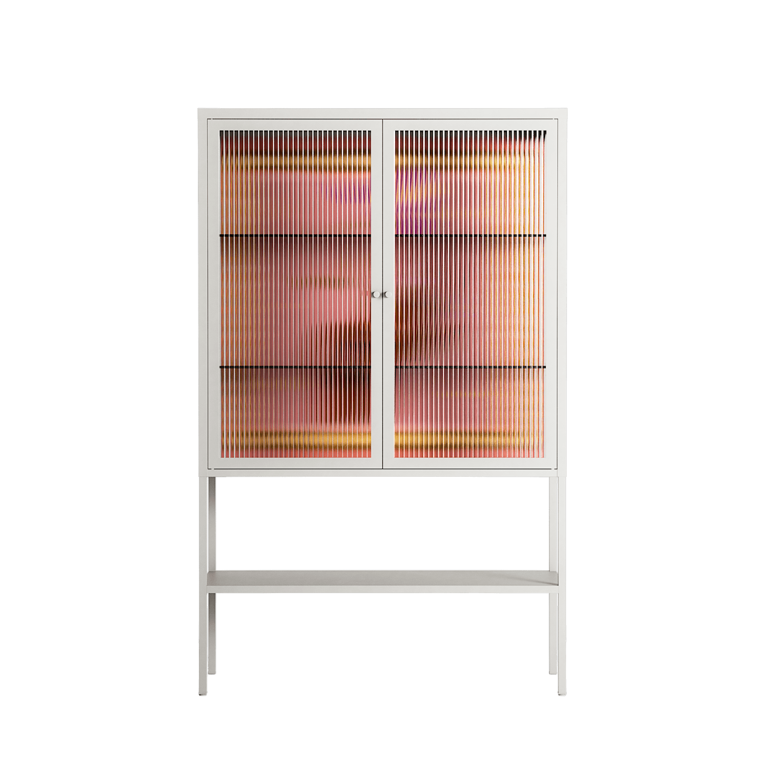 Connect With Nature - Loft Cabinet - Raissa Oltmanns - Chalk - Reeded glass