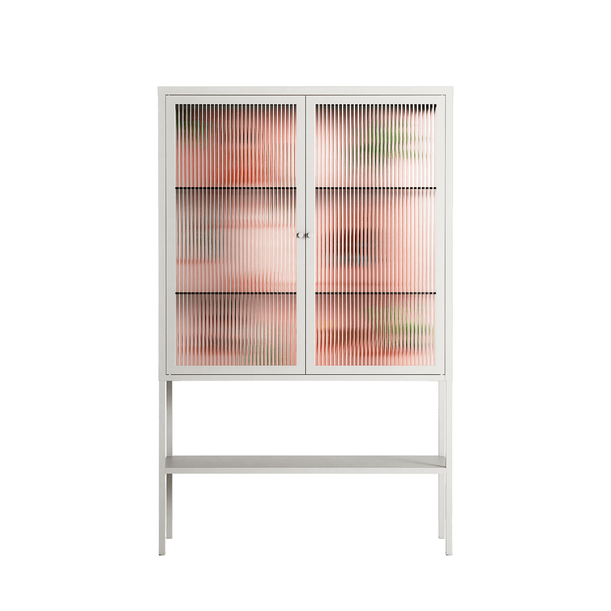 Woman at the Beach - Loft Cabinet - Raissa Oltmanns - Chalk - Reeded glass