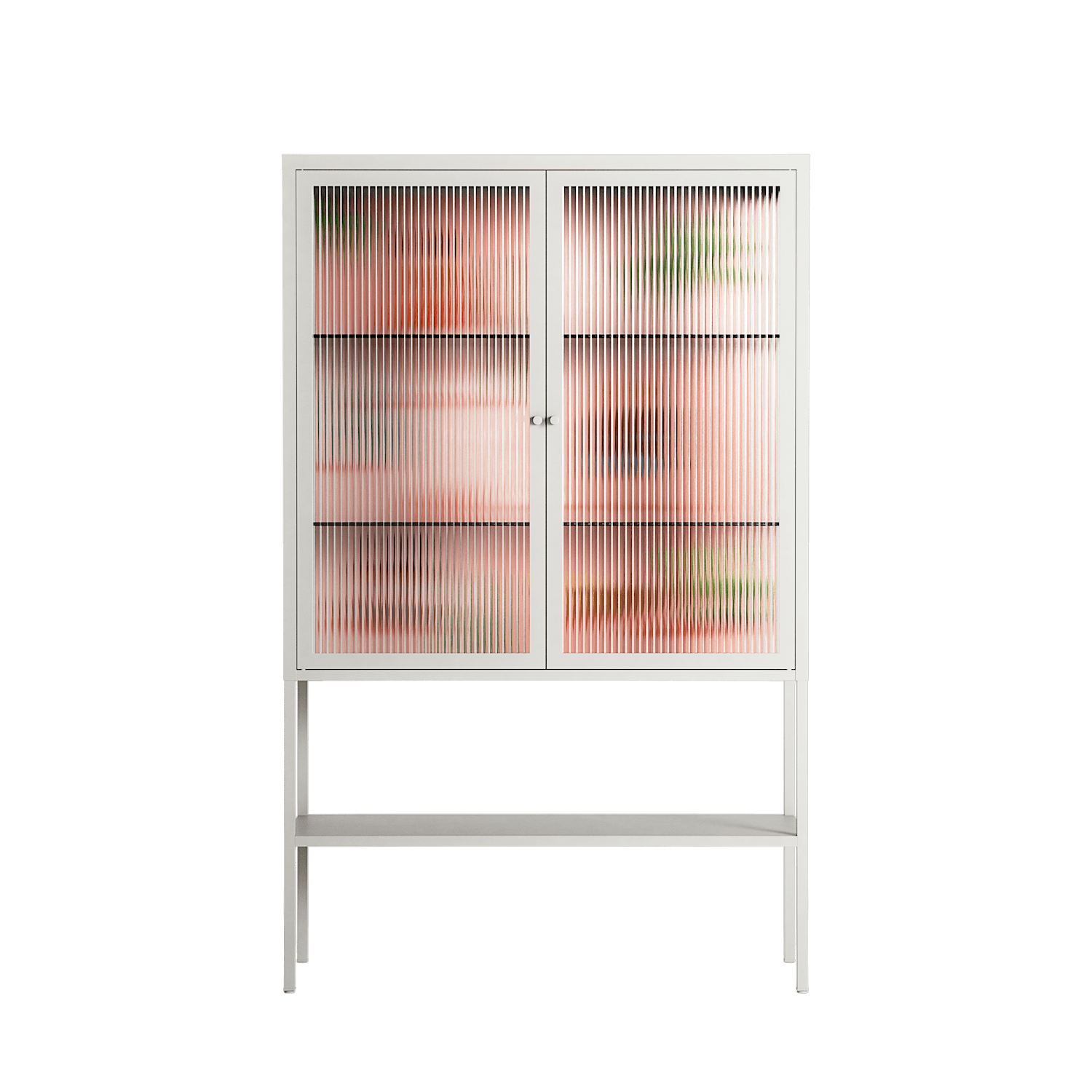 Woman at the Beach - Loft Cabinet - Raissa Oltmanns - Chalk - Reeded glass