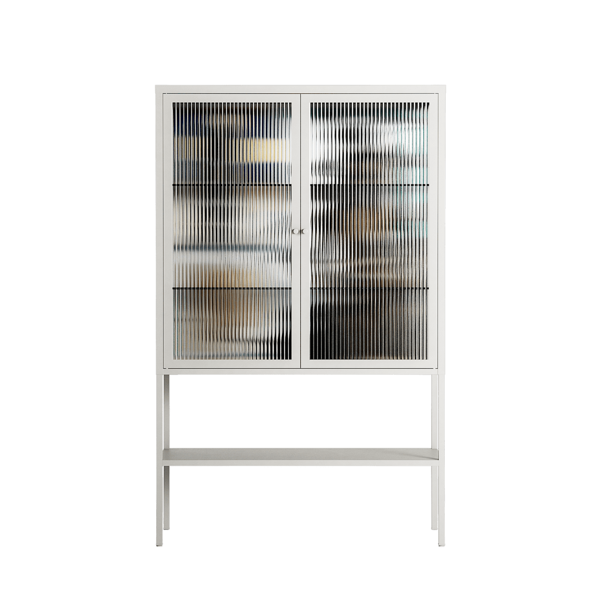 Dreaming With Open Eyes - Loft Cabinet - Sophie Goudman-Peachey - Chalk - Reeded glass