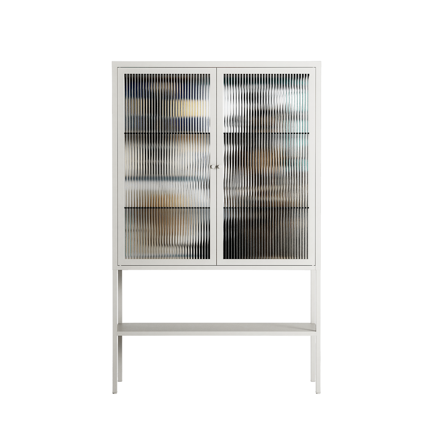 Dreaming With Open Eyes - Loft Cabinet - Sophie Goudman-Peachey - Chalk - Reeded glass