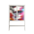 Fragments Of A Painted Souls - Loft Cabinet - Mathilda Kienast - Chalk - Reeded glass