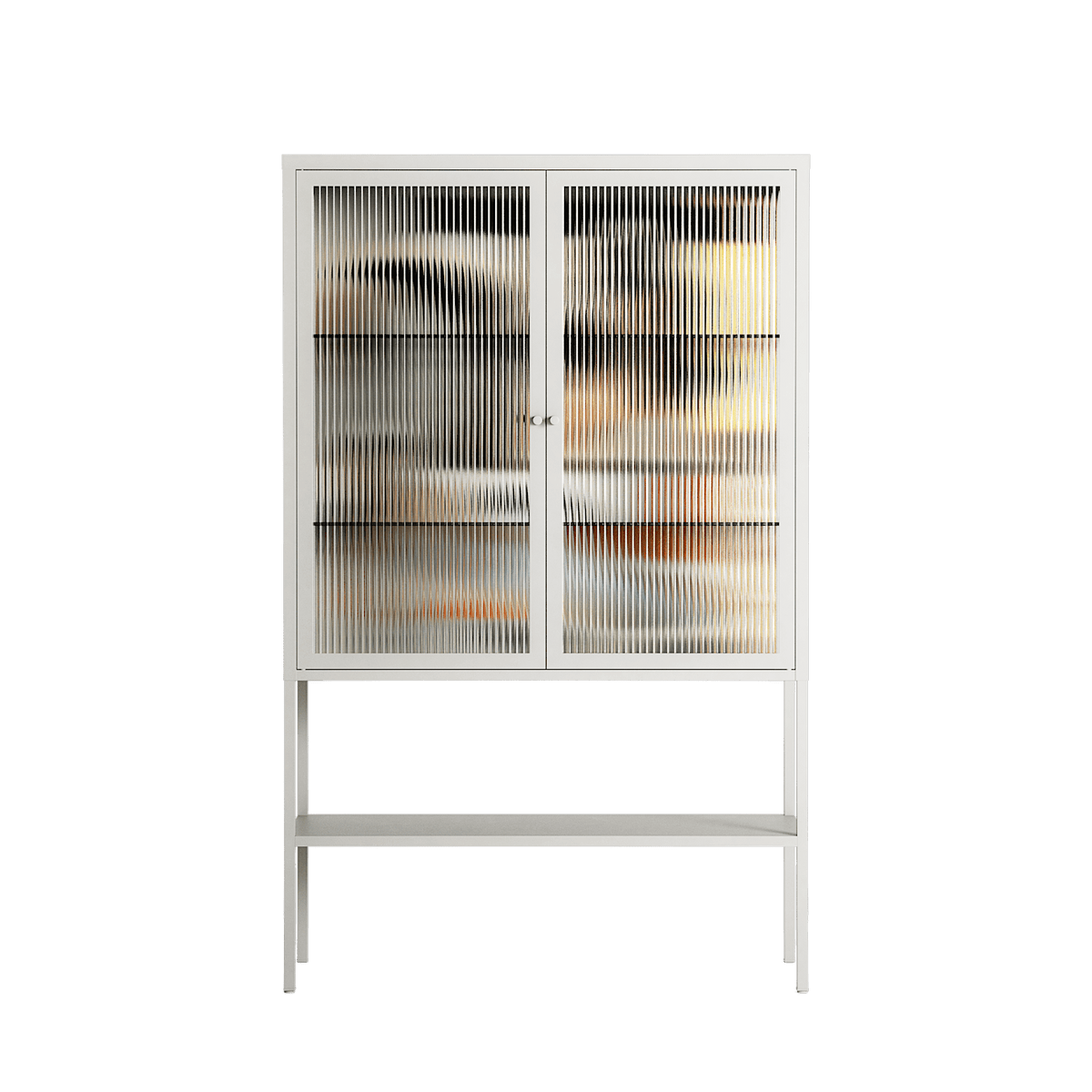 Sweet Far Away - Loft Cabinet - Sophie Goudman-Peachey - Chalk - Reeded glass