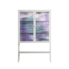 A Bridge Across Time 3 - Loft Cabinet - Nick Liefhebber - Chalk - Reeded glass