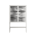 Flight Of Fancy 3 - Loft Cabinet - Diana Catchpole - Chalk - Reeded glass
