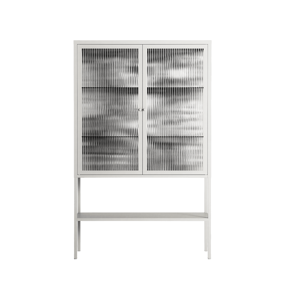 Flight Of Fancy 3 - Loft Cabinet - Diana Catchpole - Chalk - Reeded glass