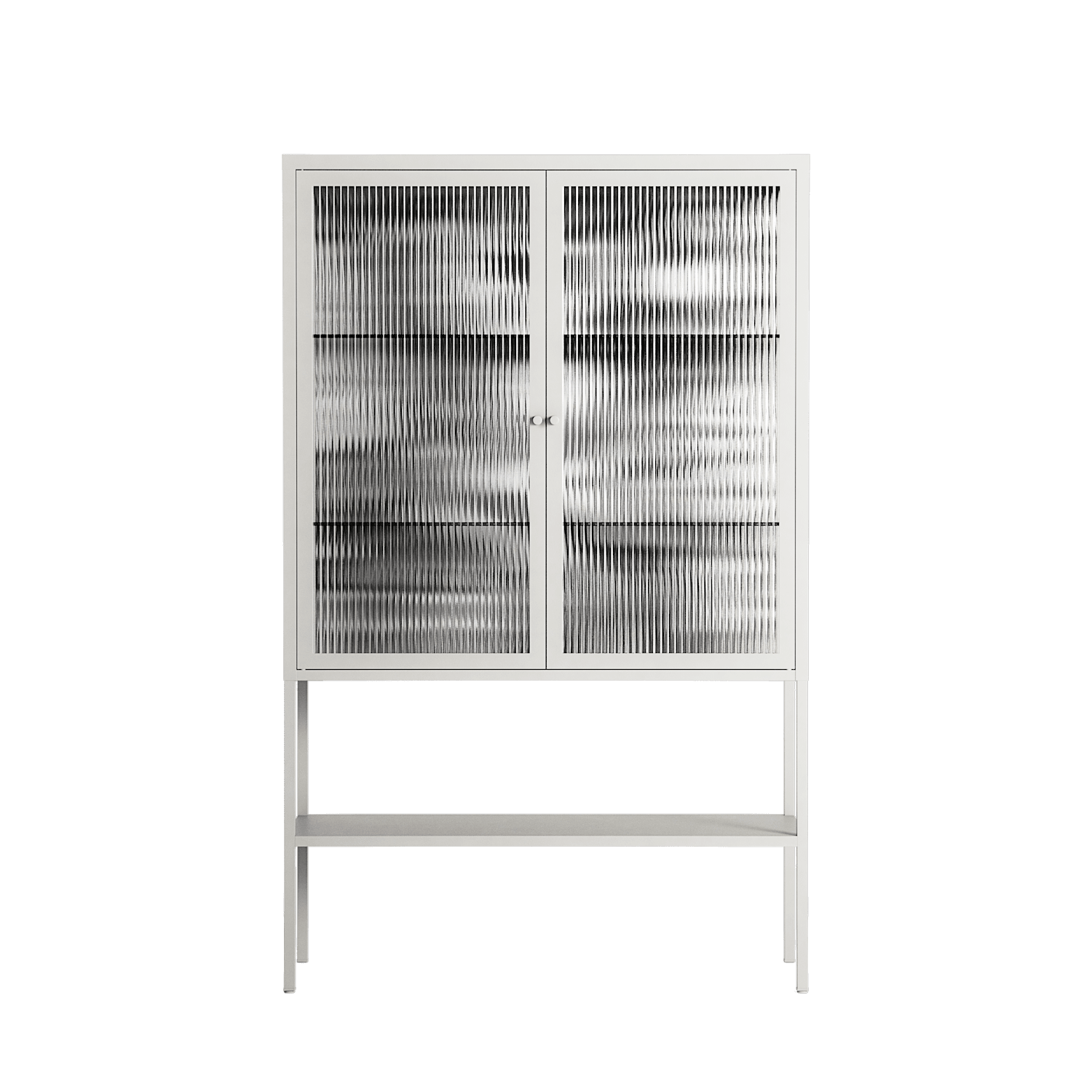 Flight Of Fancy 3 - Loft Cabinet - Diana Catchpole - Chalk - Reeded glass