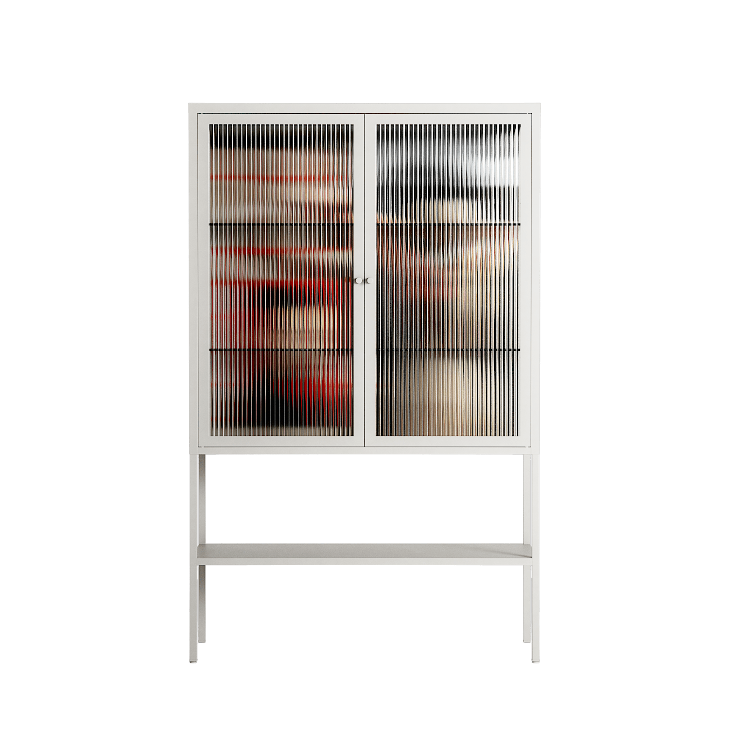 Where We Belong - Loft Cabinet - Sophie Goudman-Peachey - Chalk - Reeded glass