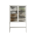 As The Rain Falls - Loft Cabinet - Sophie Goudman-Peachey - Chalk - Reeded glass