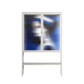 Beyond The Veil Of Consciousness - Loft Cabinet - Mathilda Kienast - Chalk - Reeded glass