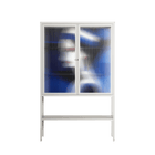 Beyond The Veil Of Consciousness - Loft Cabinet - Mathilda Kienast - Chalk - Reeded glass