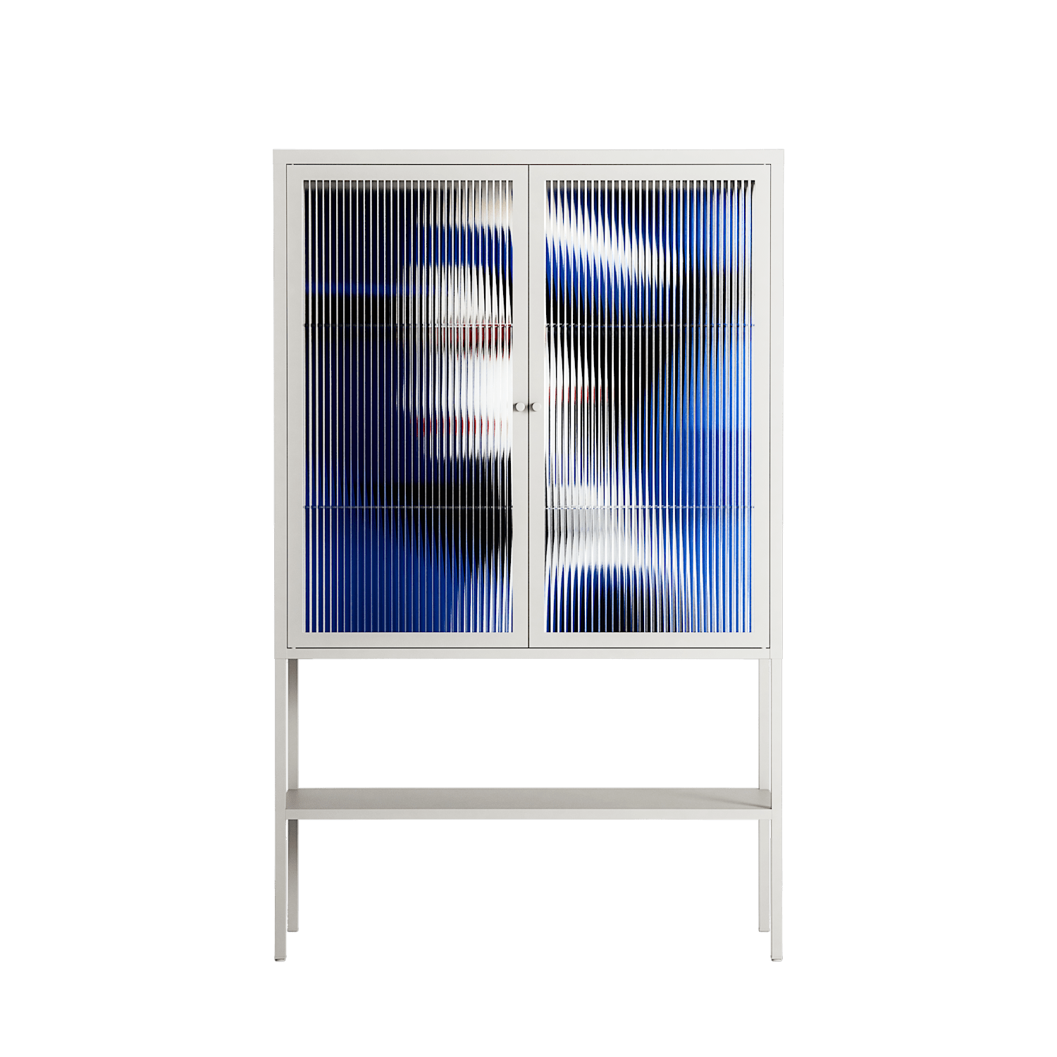 Beyond The Veil Of Consciousness - Loft Cabinet - Mathilda Kienast - Chalk - Reeded glass