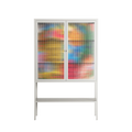 The Towering Hall Full Of Light - Loft Cabinet - Nick Liefhebber - Chalk - Reeded glass