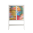 The Towering Hall Full Of Light - Loft Cabinet - Nick Liefhebber - Chalk - Reeded glass