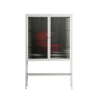The Man Behind The Curtain - Loft Cabinet - Kristin Eriksson - Chalk - Reeded glass