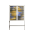 The Towering Hall Full Of Light 2 - Loft Cabinet - Nick Liefhebber - Chalk - Reeded glass