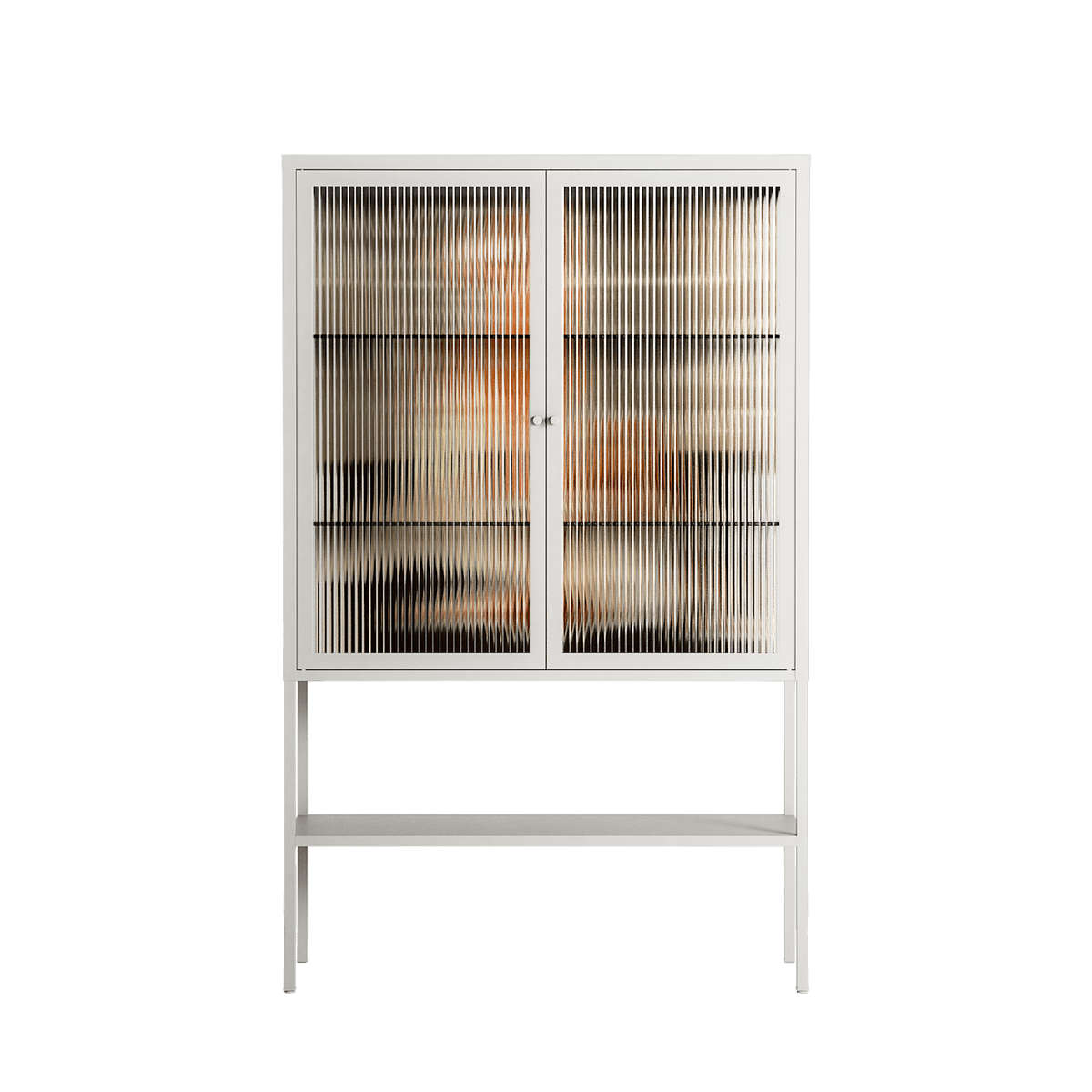 We Are Who We Are - Loft Cabinet - Sophie Goudman-Peachey - Chalk - Reeded glass