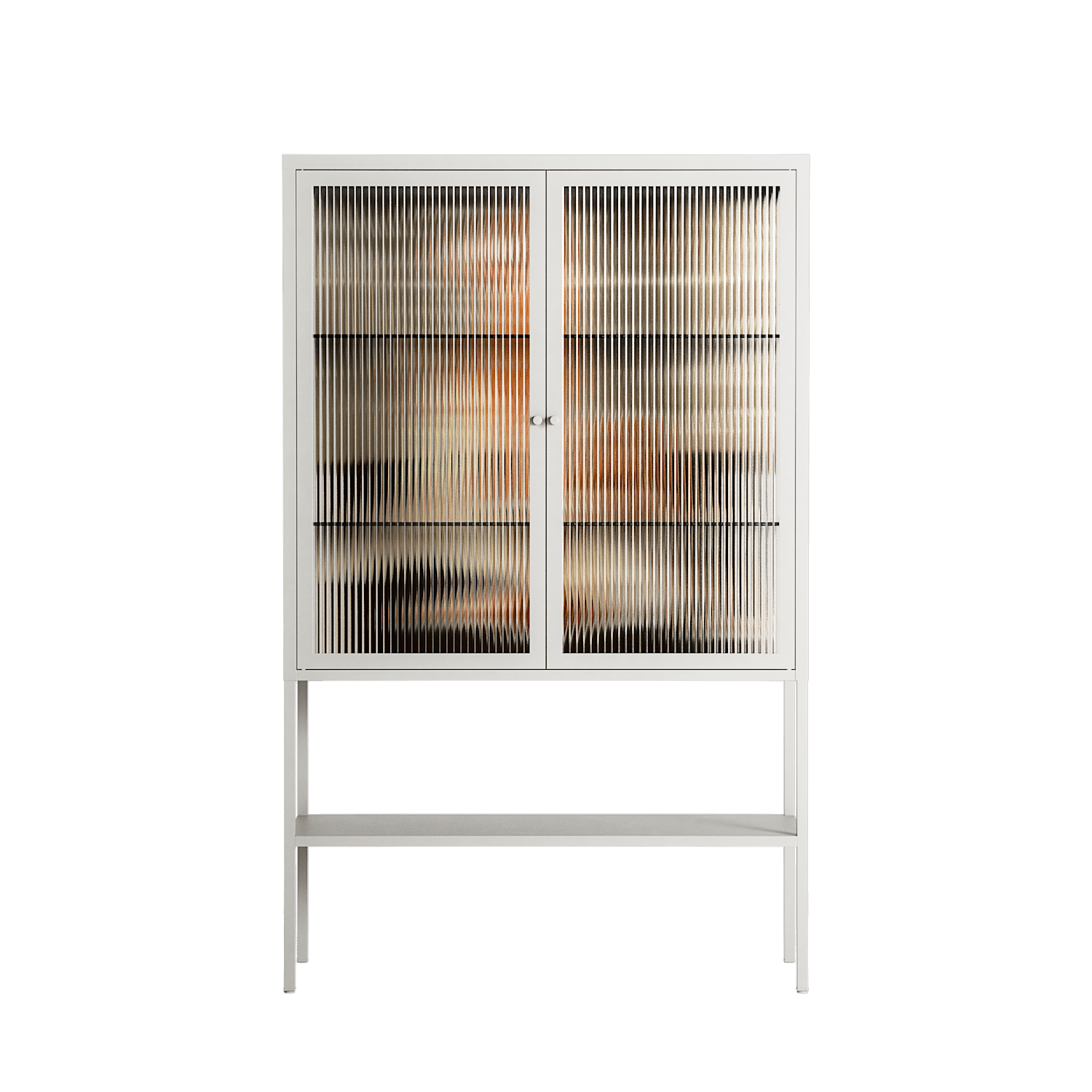 We Are Who We Are - Loft Cabinet - Sophie Goudman-Peachey - Chalk - Reeded glass