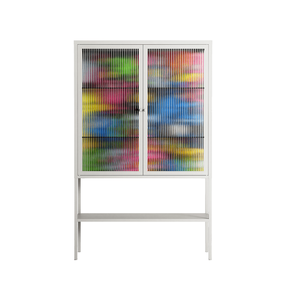 All The Good Guys - Loft Cabinet - Craig Watkins - Chalk - Reeded glass