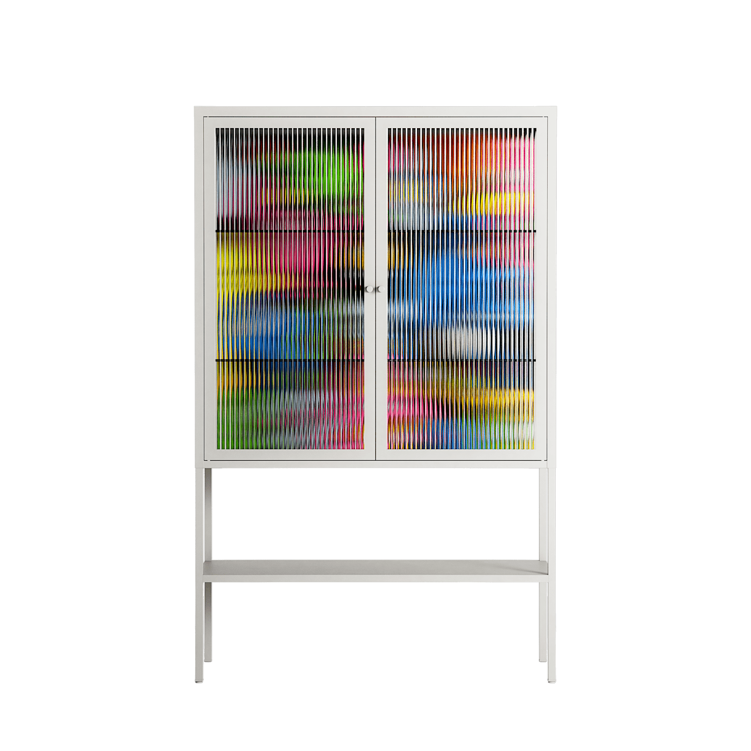 All The Good Guys - Loft Cabinet - Craig Watkins - Chalk - Reeded glass