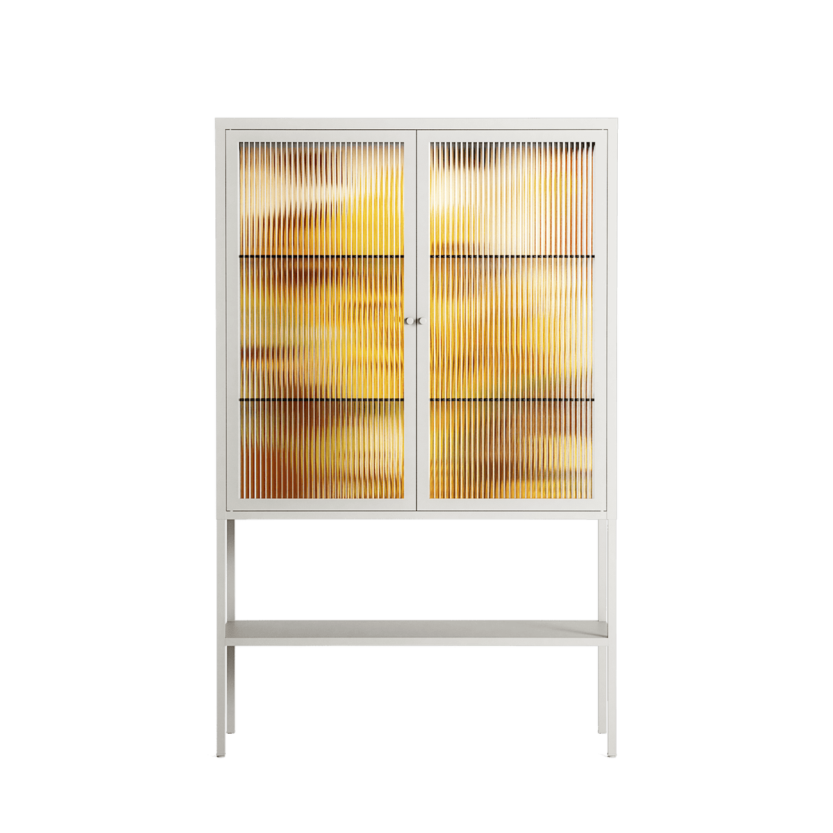 A Bridge Across Time 4 - Loft Cabinet - Nick Liefhebber - Chalk - Reeded glass