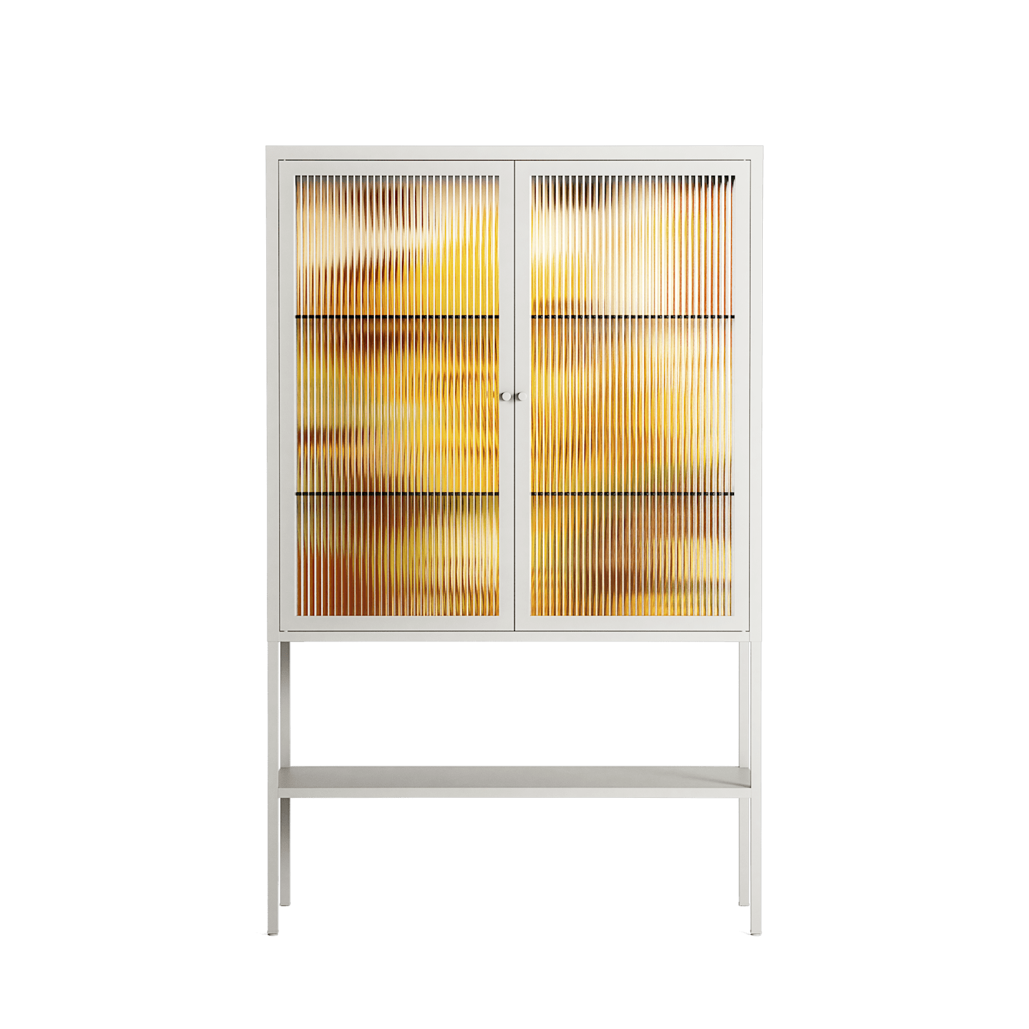 A Bridge Across Time 4 - Loft Cabinet - Nick Liefhebber - Chalk - Reeded glass