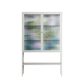 A Bridge Across Time 2 - Loft Cabinet - Nick Liefhebber - Chalk - Reeded glass