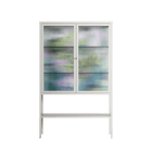 A Bridge Across Time 2 - Loft Cabinet - Nick Liefhebber - Chalk - Reeded glass