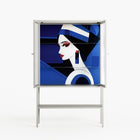 Beyond The Veil Of Consciousness - Loft Cabinet - Mathilda Kienast - Chalk - Reeded glass