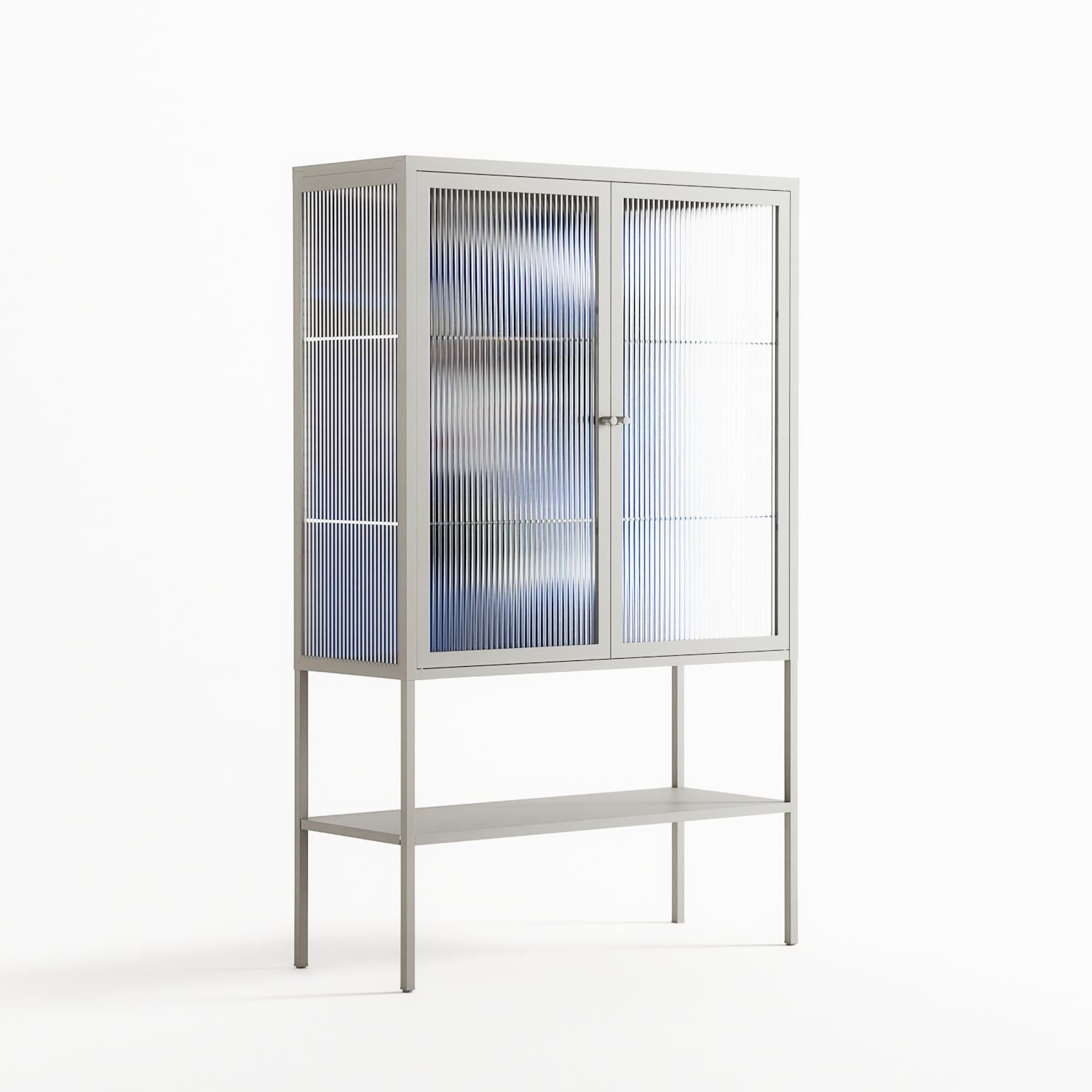 Beyond The Veil Of Consciousness - Loft Cabinet - Mathilda Kienast - Chalk - Reeded glass