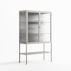 Flight Of Fancy 3 - Loft Cabinet - Diana Catchpole - Chalk - Reeded glass