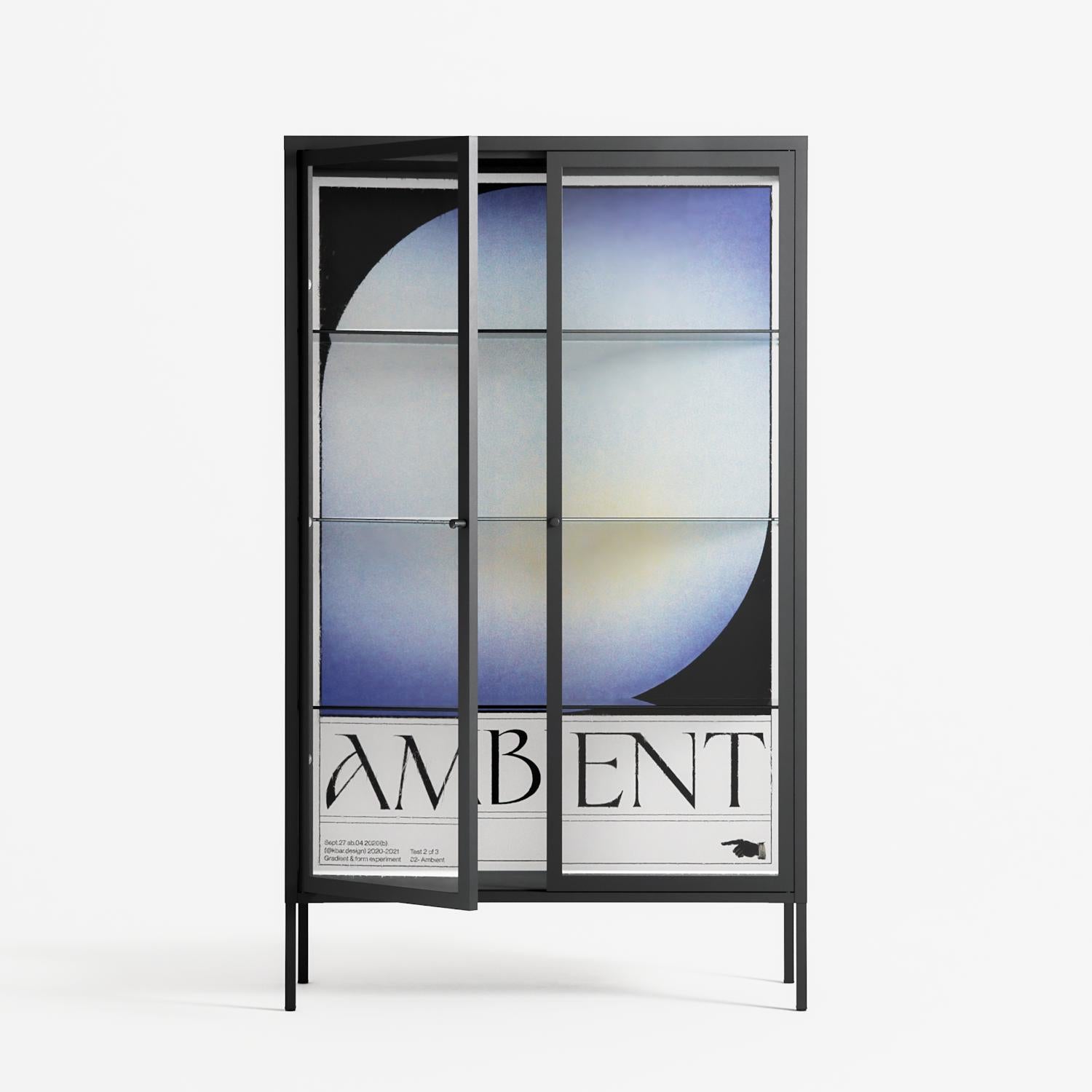 Ambient - Cabinet - Alexander Khabbazi - Antracite - Clear glass