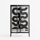 Black Waves - Cabinet - Alexander Khabbazi - Antracite - Clear glass
