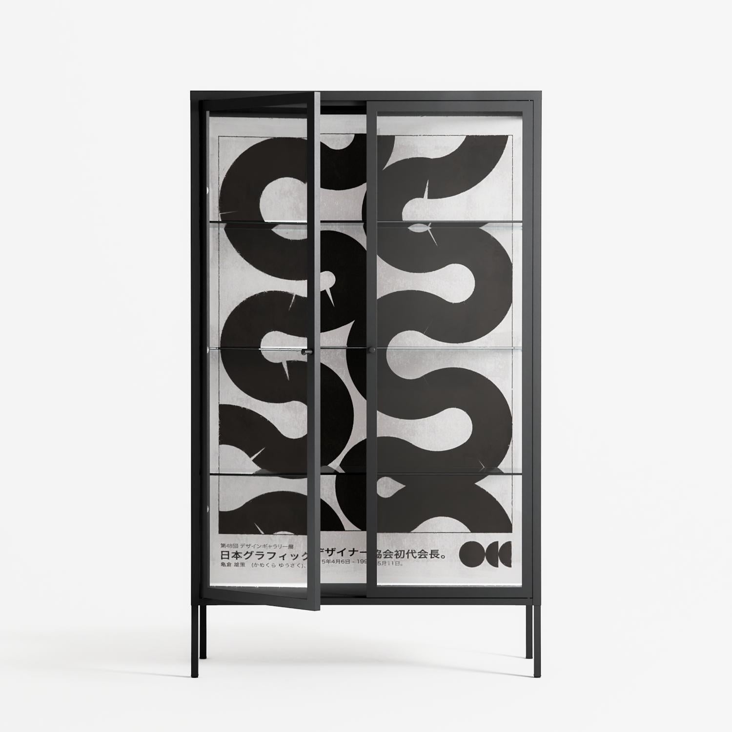 Black Waves - Cabinet - Alexander Khabbazi - Antracite - Clear glass